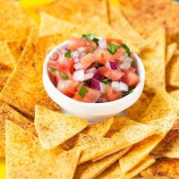 tortilla chips with salsa